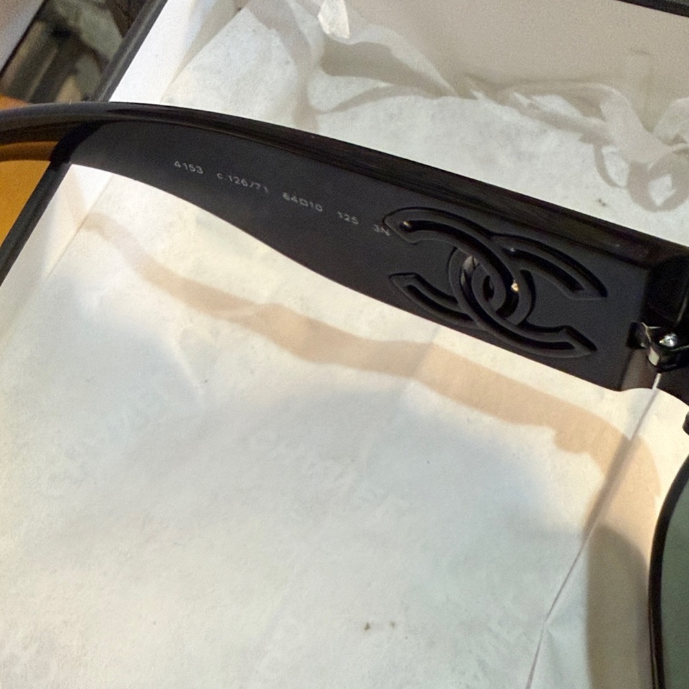 CHANEL Black and Silver Sunglasses - Picture 3 of 8